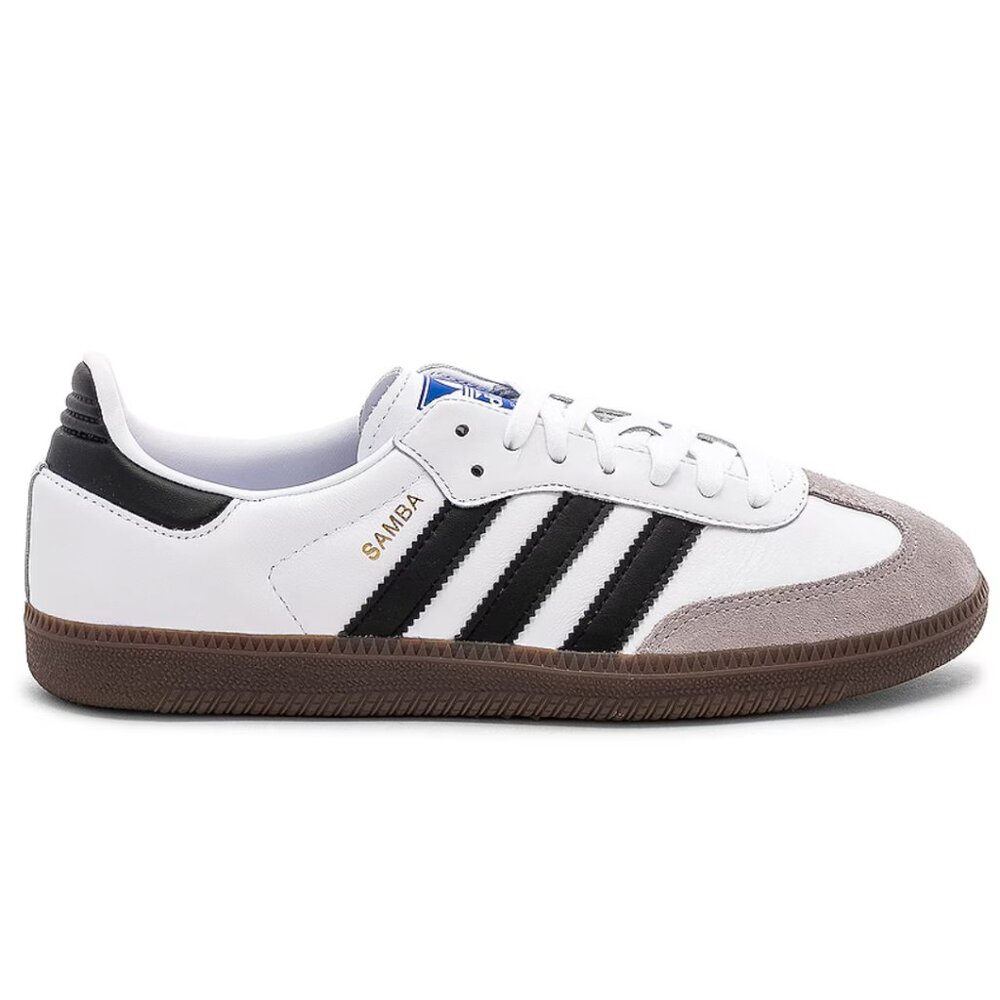 Adidas originals Samba in White & Black Clear Granite